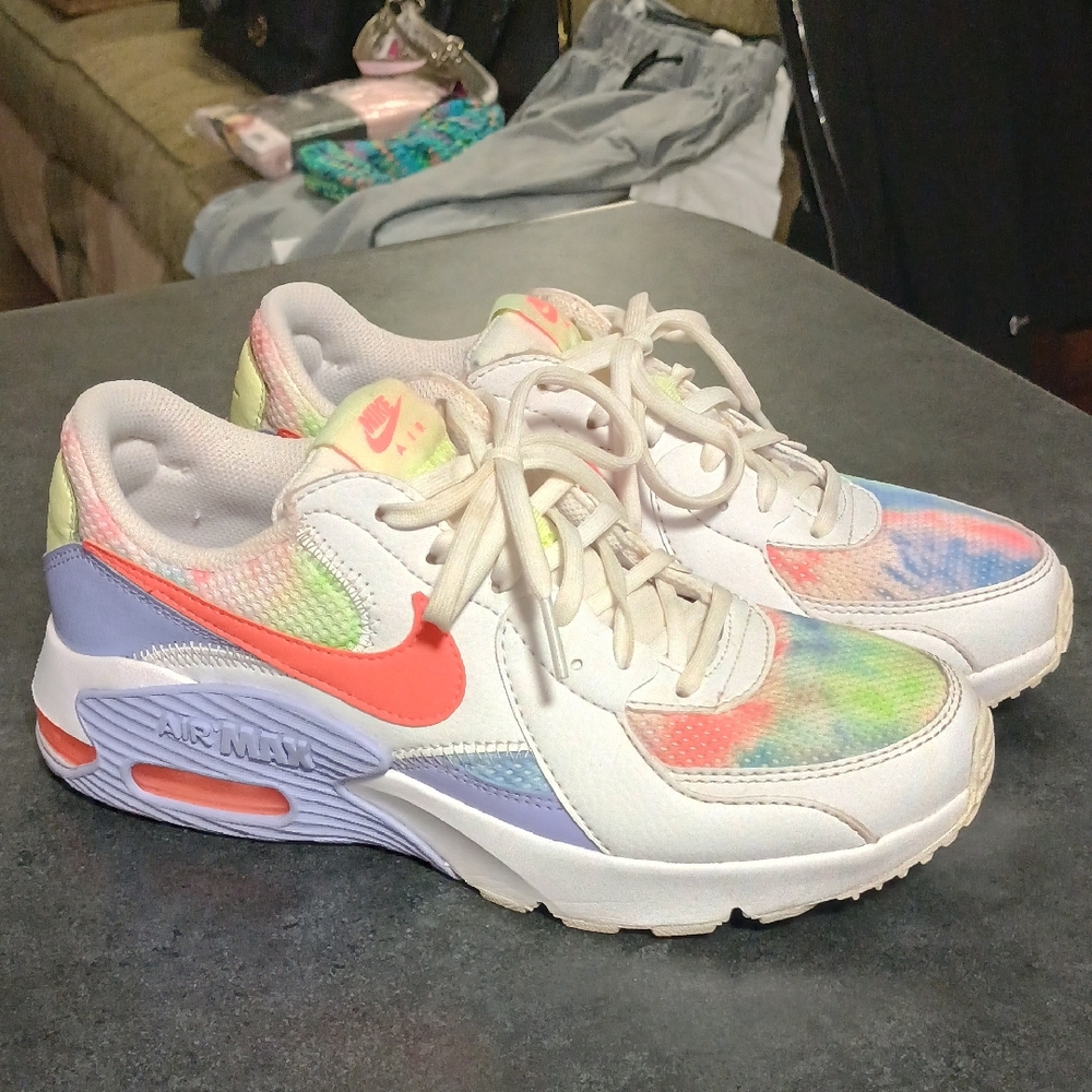 Nike Air Max Excee Tye-Dye with White and Multicolor Accents - Picture 1 of 7